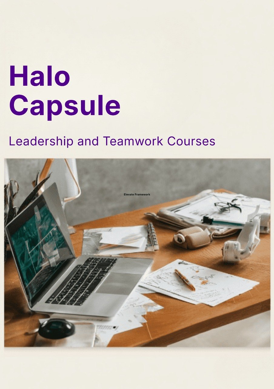 Tablet with a purple cover labeled 'Halo Capsule' on a white background