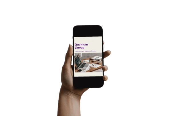 Phone displaying Quantum Lineup course